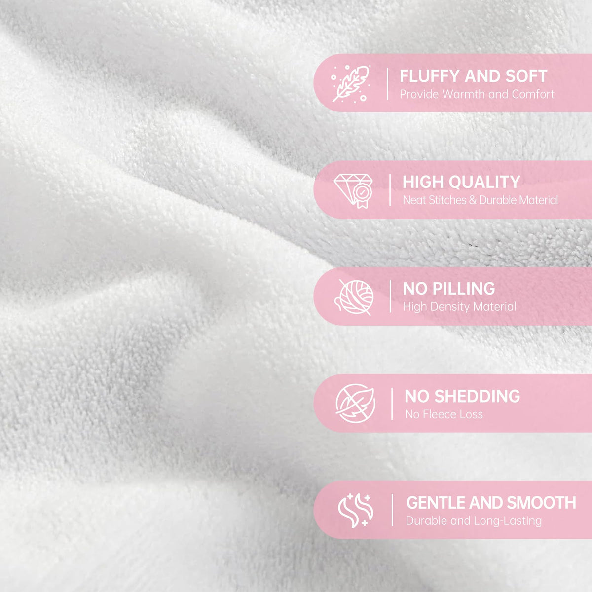 Encoink first communion gift blanket detail features printed design and soft texture.