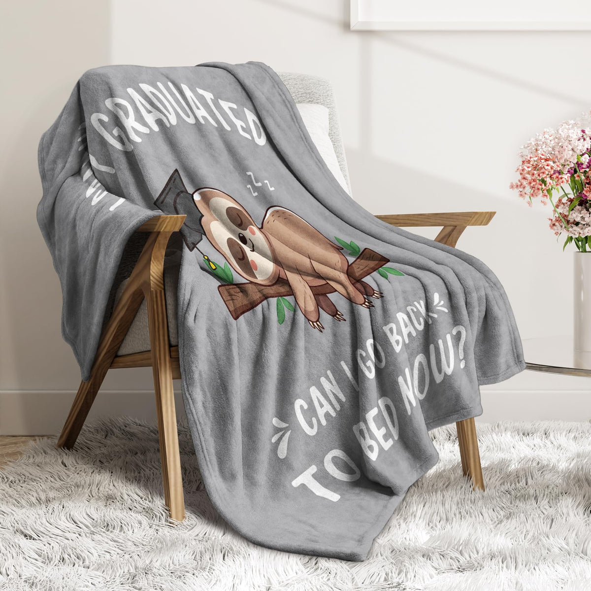 Encoink Sloth Blanket shows soft texture for relaxed dorm nights