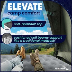 EnerPlex welded seams increase durability on rough terrains and camping sites.