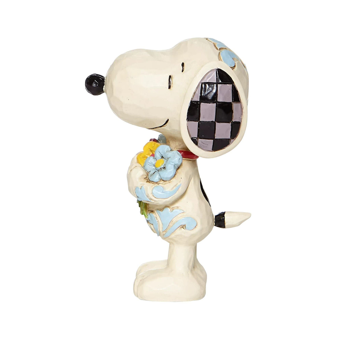 Enesco Snoopy spring-flowers detail close-up highlighting craftsmanship