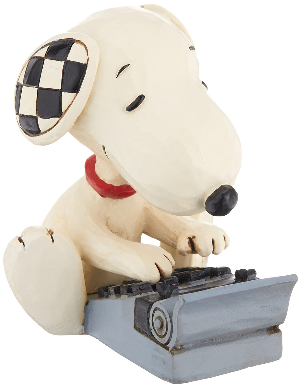Enesco Snoopy Typing miniature with hand-painted detail for display.