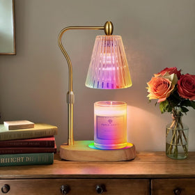 Engpure Candle Warmer Lamp with seven-color LED glow for cozy ambiance.