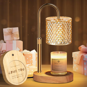 Engpure candle warmer lamp with dimmable light creates cozy ambiance without an open flame.