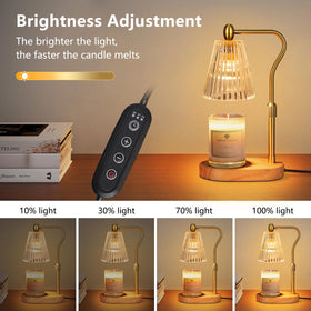 Engpure candle warmer lamp height adjustment helps fit candles under eight inches.