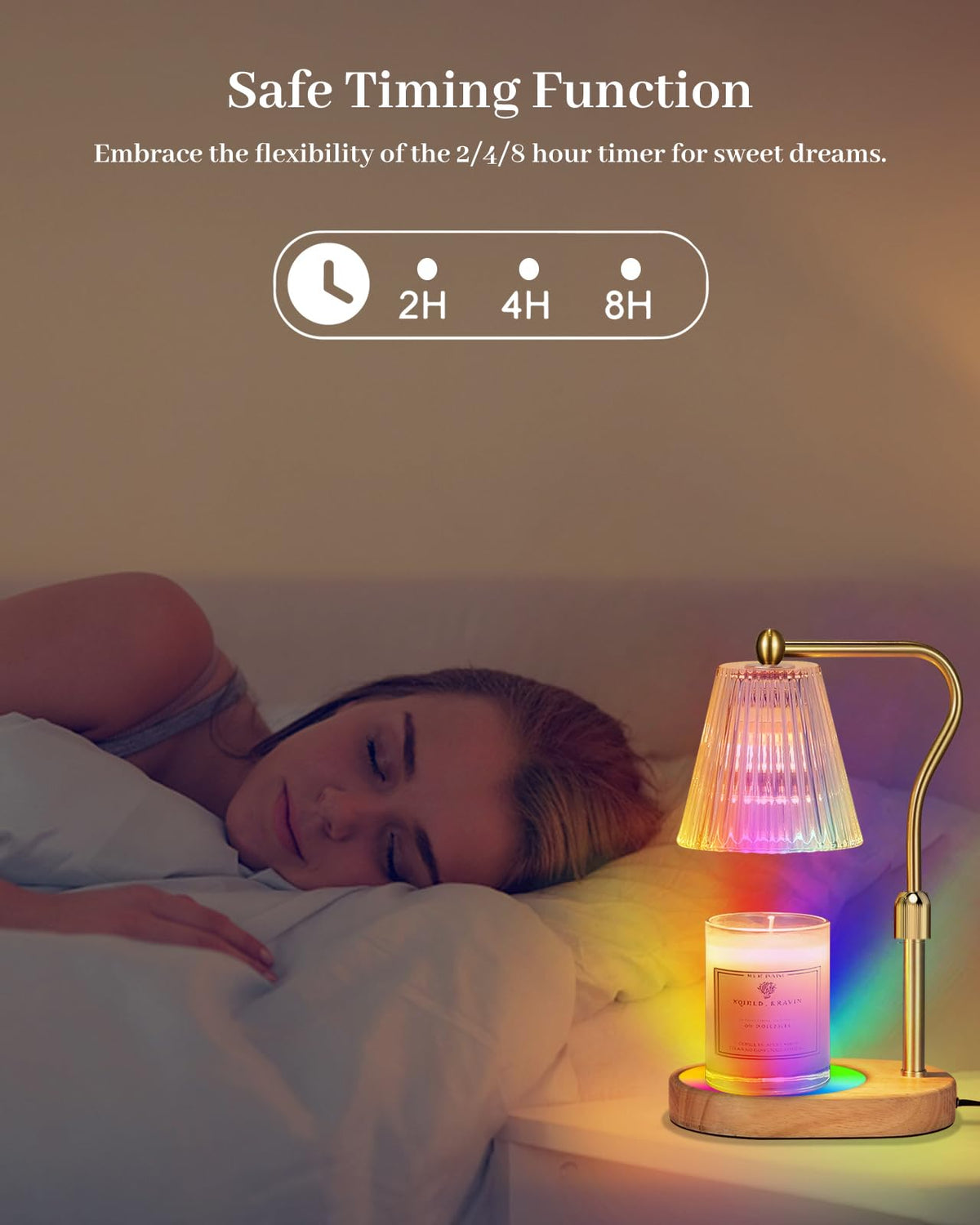 Engpure warmer with timer and dimmer for customized lighting.