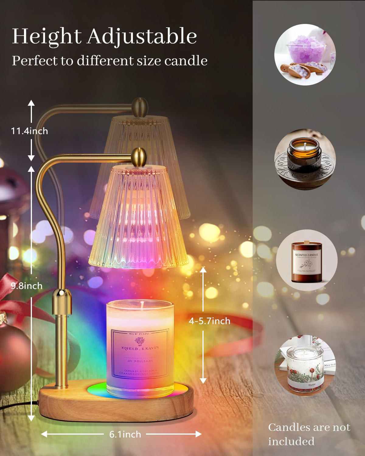 Engpure warmer on a sturdy wooden base for stable placement.