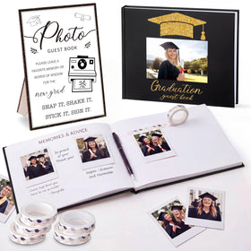 Engrowtic 2026 graduation guest book with photo insertion for signing memories