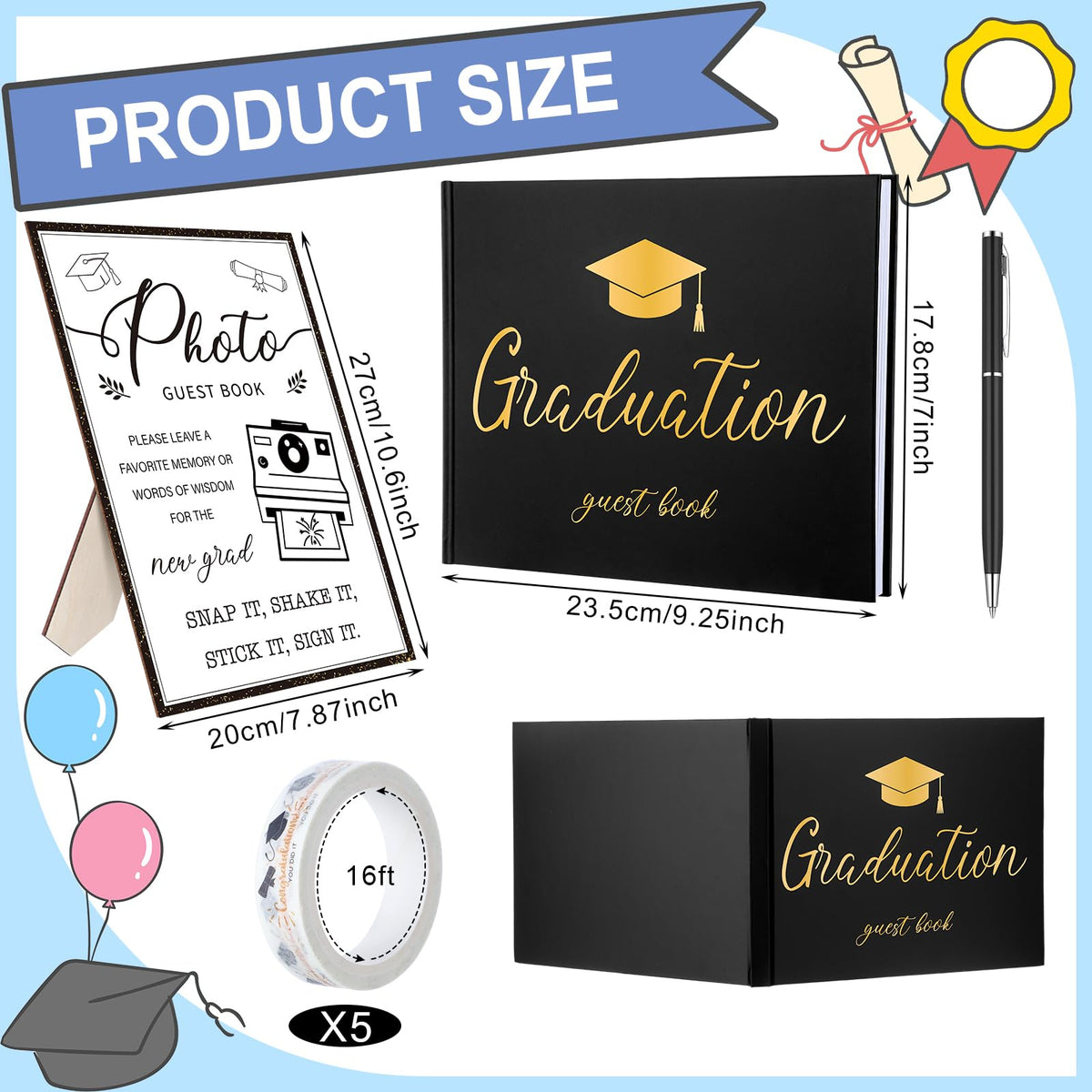 Engrowtic black pen for signing moments at the graduation party.