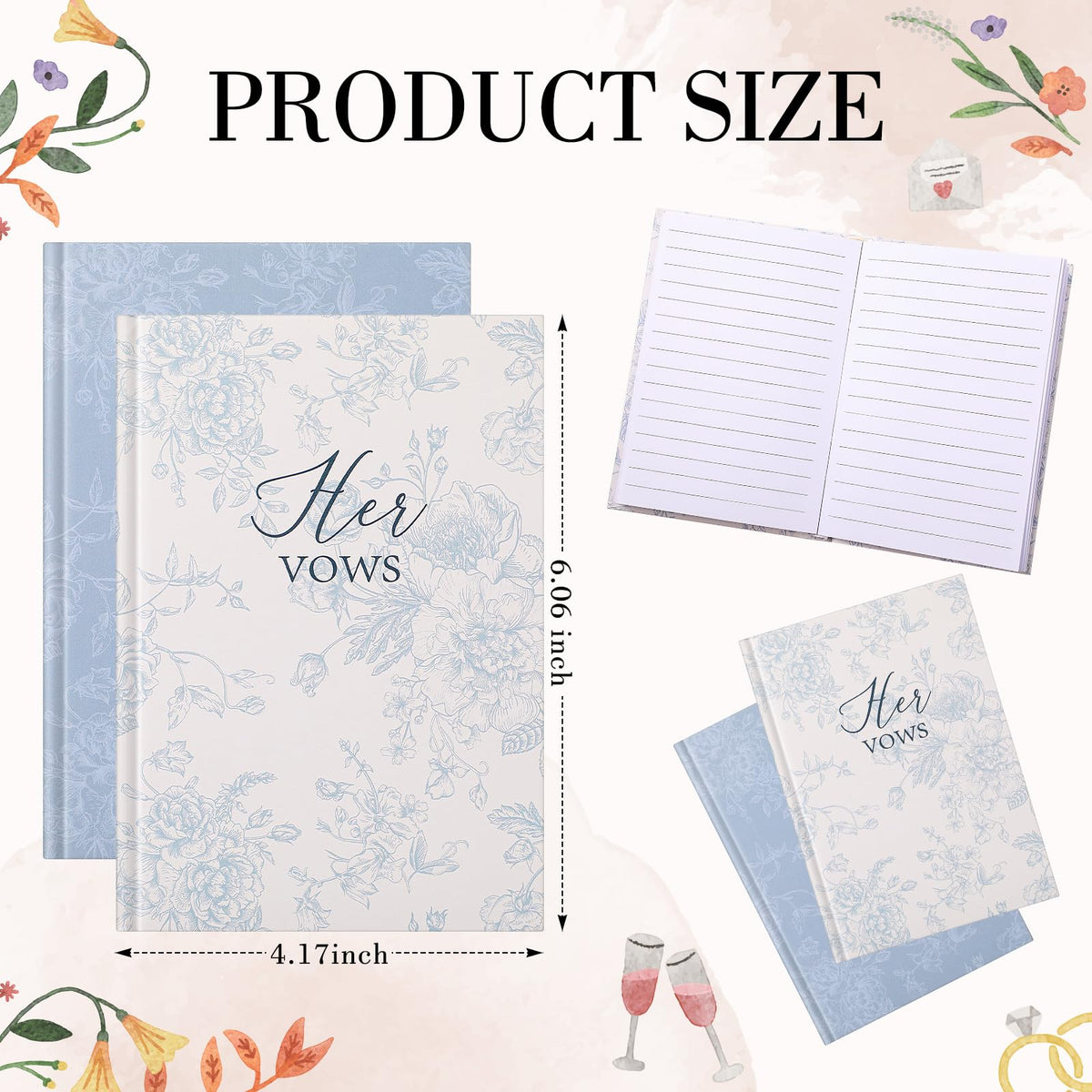 His and hers vow books paired for the ceremony.