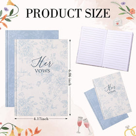 His and hers vow books paired for the ceremony.