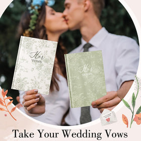 Engrowtic vow book display in gift-ready box for wedding gift idea.