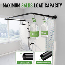 Enicvegw 36lb heavy load capacity supports heavier curtains without sagging