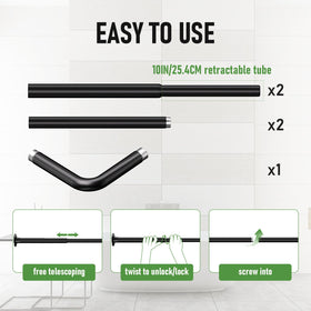 Enicvegw includes 12 ring hooks for quick curtain setup.