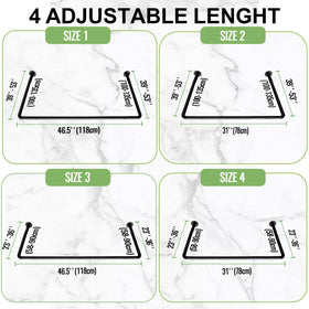 Enicvegw adjustable middle section adapts to varied bath layouts with ease