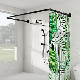 Enicvegw u shape rod fully assembled shows stable ceiling supported corner design