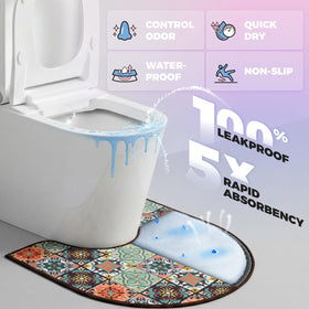 Enifine Potty Mat shows absorbent core absorbing spills and keeping floors dry.