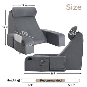 Close up of ENITYA armrests with pockets for essentials within reach
