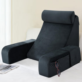 Enitya back pillow with 45-degree backrest supports upper back while sitting in bed