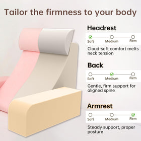 ENITYA ergonomic 45-degree wedge backrest supports posture during reading
