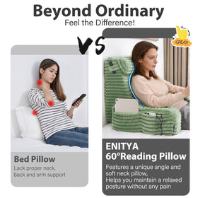 Ergonomic 60-degree design supports head, neck, and back