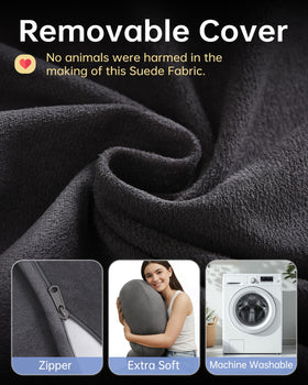 ENITYA multiuse pillow, versatile on bed, couch, or desk for gaming and reading.