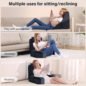 Enitya pockets on armrests keep small items handy during use