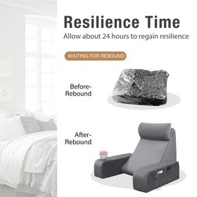 ENITYA portable back pillow with top handle for easy repositioning.