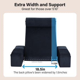 ENITYA Reading Pillow demonstrates detachable headrest for flexible posture.