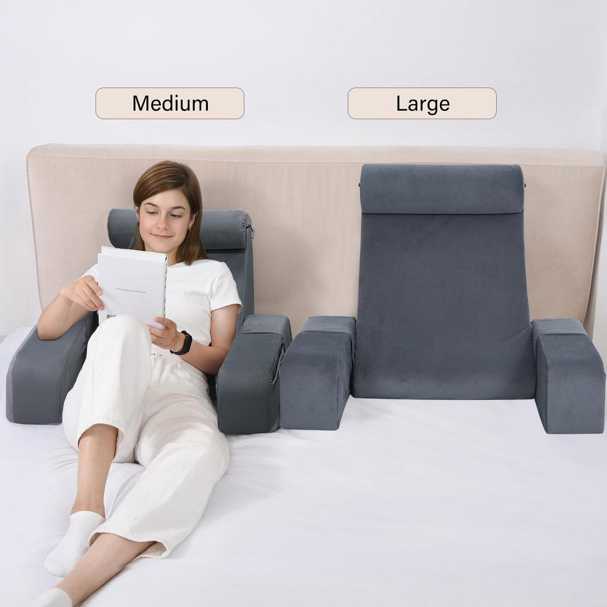 Removable, machine-washable cover simplifies cleaning