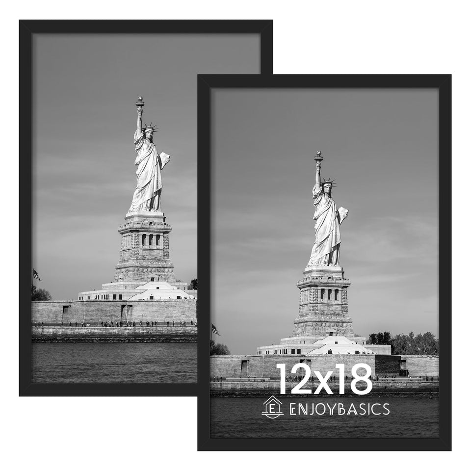 ENJOYBASICS 12x18 frame front view with black border for wall display