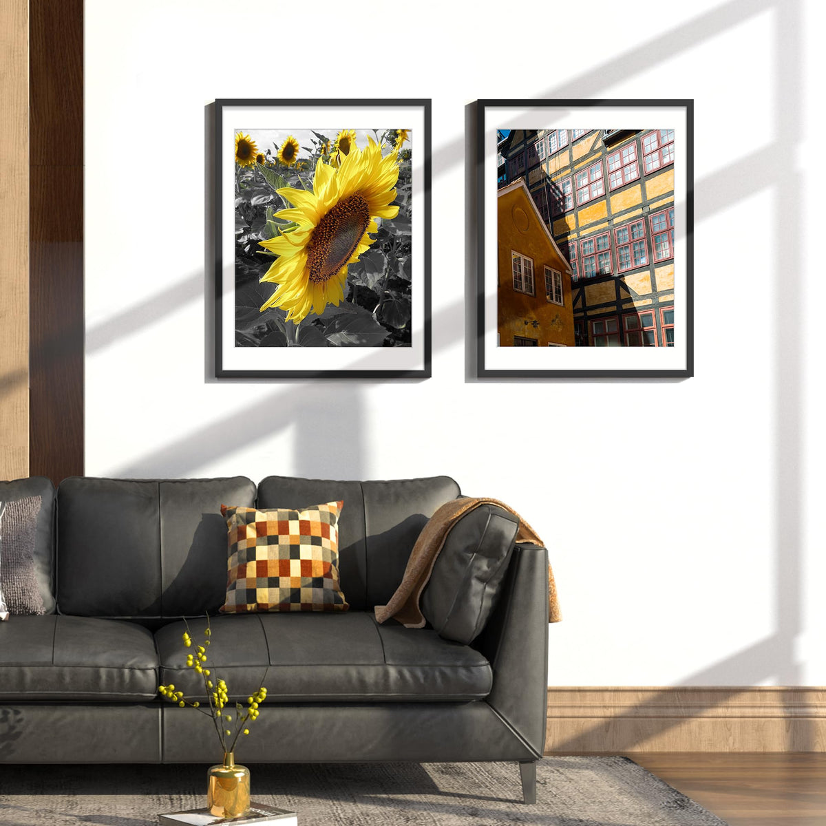 ENJOYBASICS 16x20 display inside frame highlighting centered photos