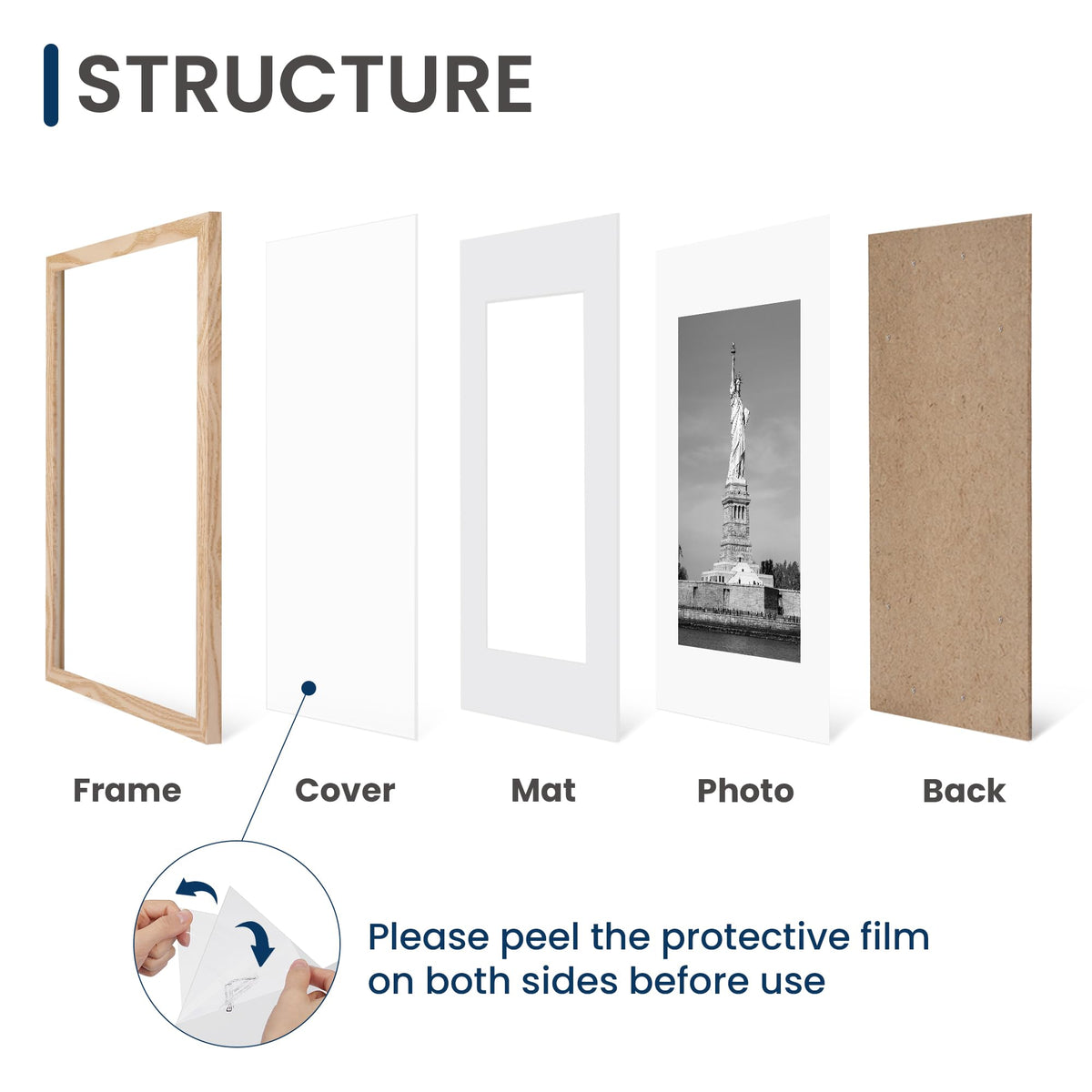 ENJOYBASICS 18x24 frame without mat for bold poster display.