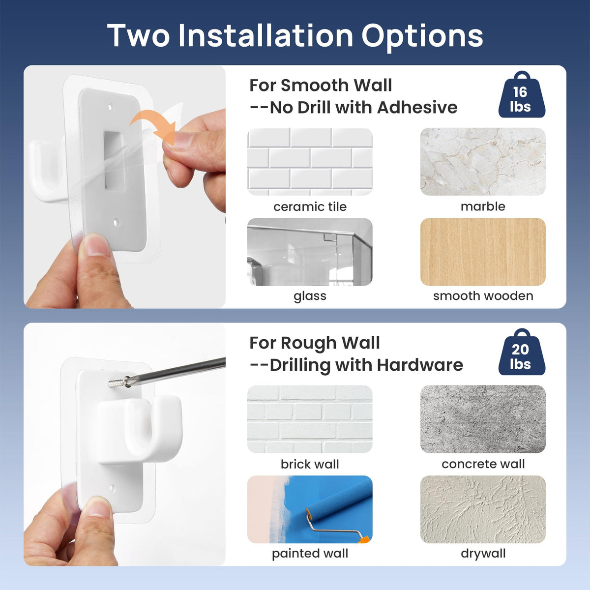 Versatile use for living rooms, bedrooms, kitchens, and doorways.