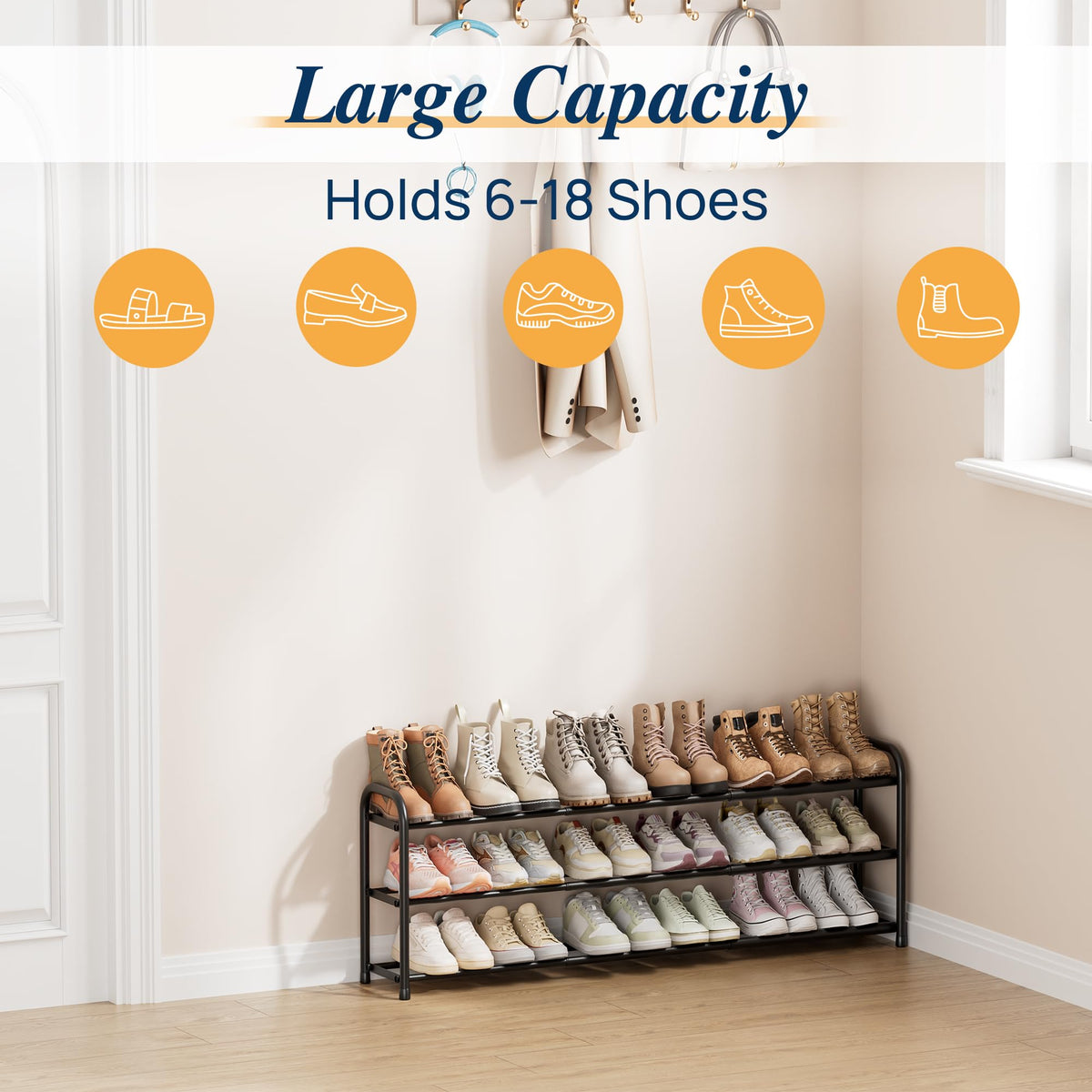 ENJOYBASICS 3-tier rack being assembled with included screws, no tools required