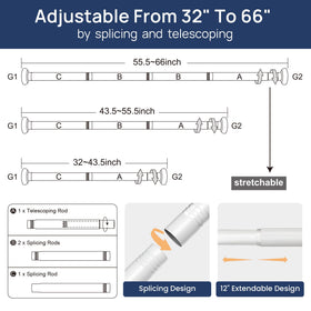 ENJOYBASICS anti-slip end-design keeps rod steady during use.