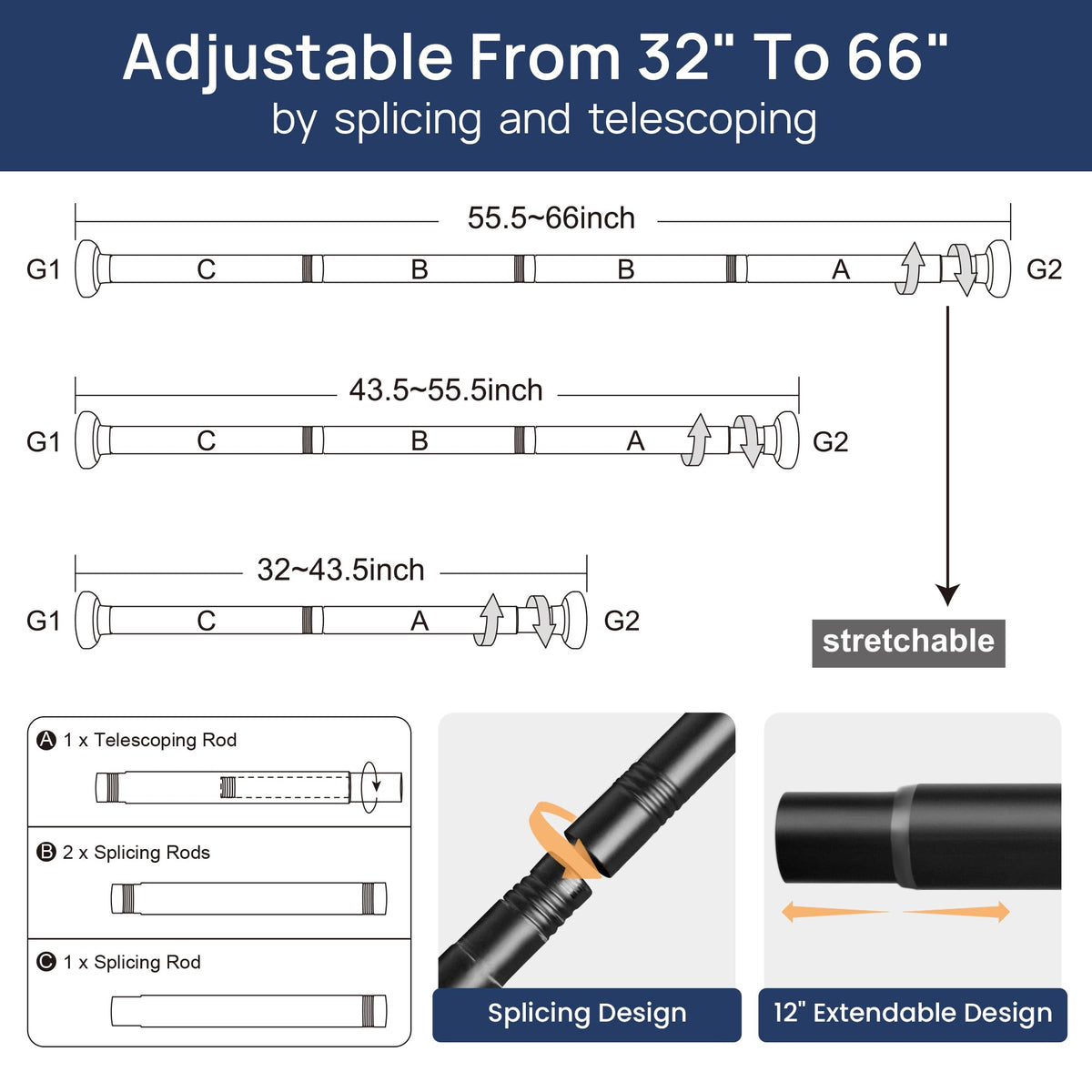 ENJOYBASICS anti-slip ends ensure a firm grip and stability