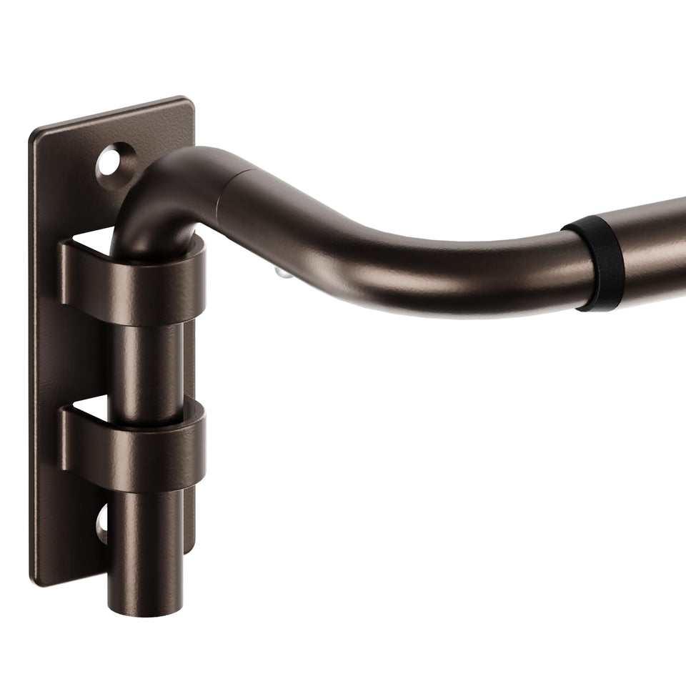 ENJOYBASICS blackout curtain rod in bronze assembled for quick installation and full coverage