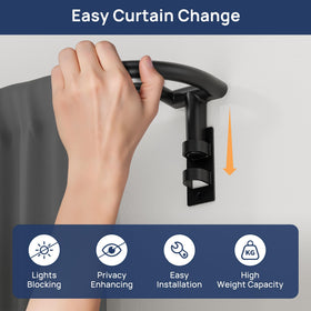 ENJOYBASICS blackout-rod-telescoping shows adjustable length for a perfect window fit.