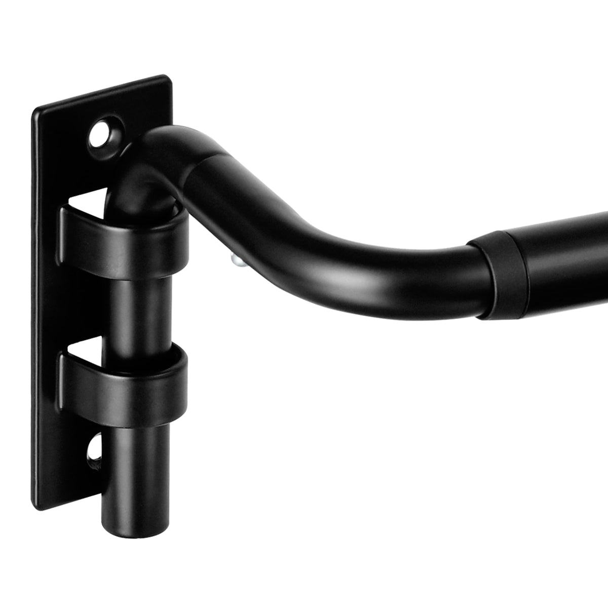 ENJOYBASICS blackout rod with curved ends provides full window coverage for better sleep.