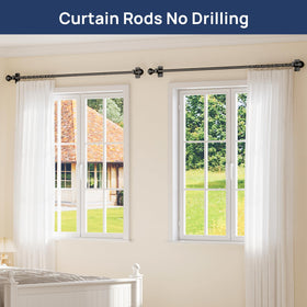 ENJOYBASICS black matte curtain rod adds a modern touch to decor