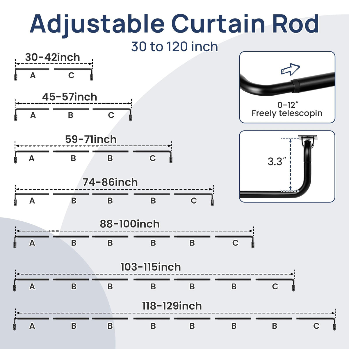 ENJOYBASICS curved ends hug curtains for improved light control