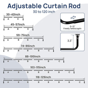 ENJOYBASICS curved ends hug curtains for improved light control