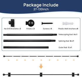 ENJOYBASICS versatile rod suitable for dorms, bedrooms, and kitchens
