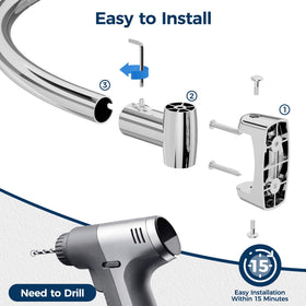 ENJOYBASICS rustproof construction keeps rod looking new in humidity.
