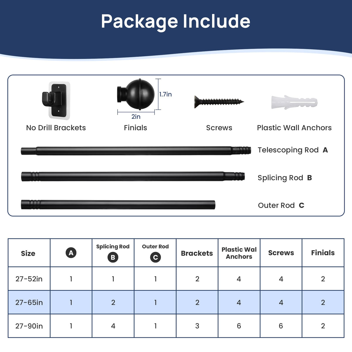 ENJOYBASICS dorm apartment curtain rod ready for quick setup