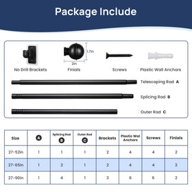 ENJOYBASICS dorm apartment curtain rod ready for quick setup