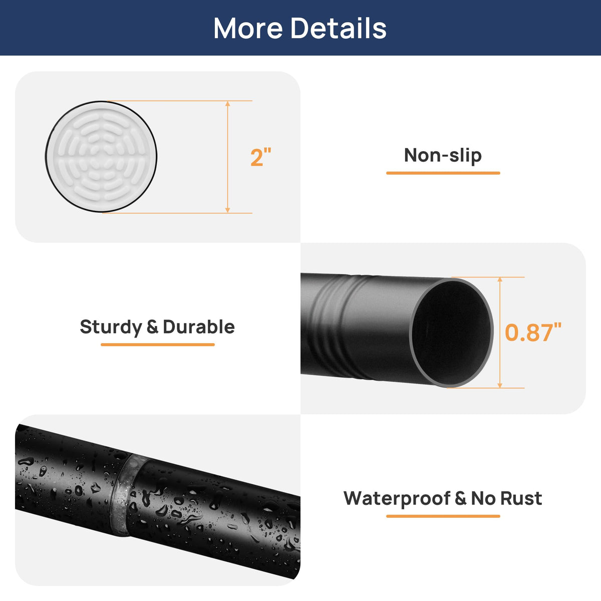 ENJOYBASICS durable rust resistant rod withstands daily use