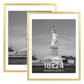 ENJOYBASICS gold 18x24 frame front view enhances wall gallery with timeless shine.