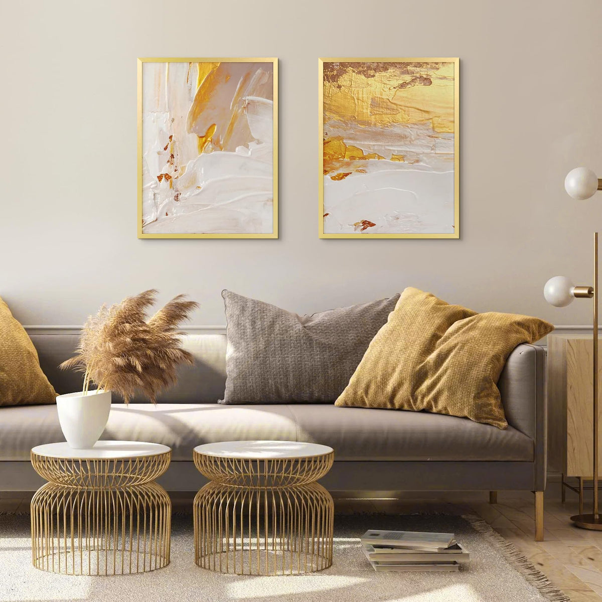 ENJOYBASICS gold frame unmatted 18x24 display for bold wall statement.