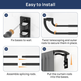 ENJOYBASICS inner-rod-5-8-inch ensures smooth operation with sheer panels.